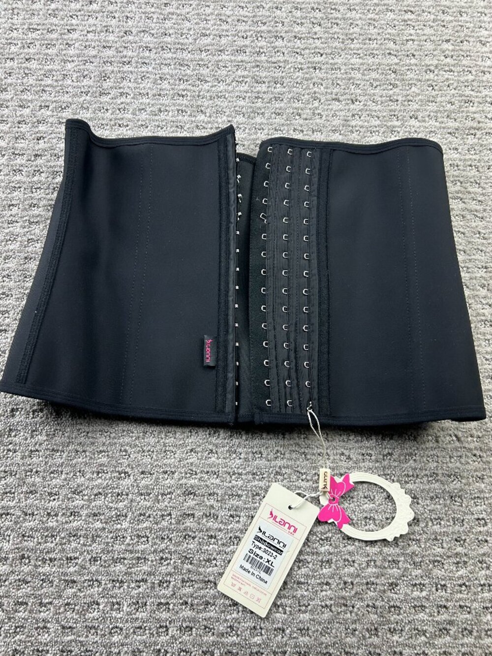 Dilanni Waist Trainer Corset Women Size XL Black Body Shaper New with Tags
